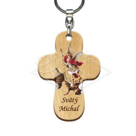 Drevené kľúčenky Svätý Michal, archaniel