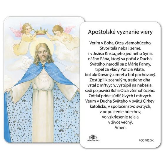 RCC Modlitba Apoštolské vyznanie viery