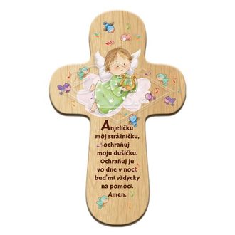 Drevený kríž CM Anjel strážny