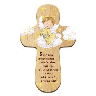 Drevený kríž CM Anjel strážny